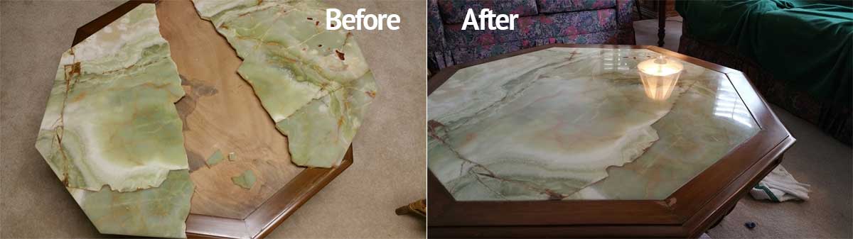 Onyx Table Repair Stone Restoration Works, How To Fix A Marble Table